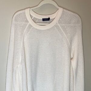 Vineyard Vines Cream 100% Cashmere Seaspun Sweater Boxy Style Women’s X-Large XL